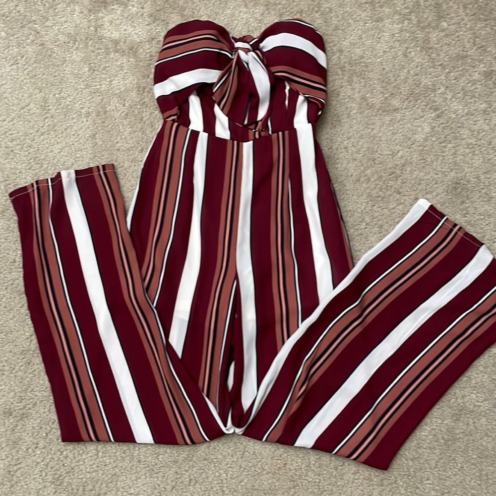 Strapless pant romper